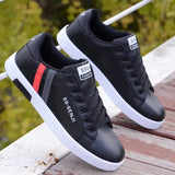 Men’s Leather Sneakers – Casual Outdoor Shoes with Vulcanized Sole, Lace-up High Quality Shoes for Men, Tenis Hombres