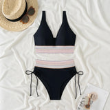 Women's Sexy High-Waist Bikini – Adjustable with Side Drawstring & Belt