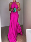 🔥 Sexy long dress with asymmetrical straps – bold, elegant and unforgettable