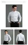 Men’s Pure White Slim Fit Shirt – Lightweight Long Sleeve Dress Shirt | Spring/Autumn Business Casual (Up to 6XL)