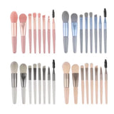 8-Piece Makeup Brush Set with Transparent Case