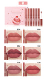 Set of 6 long-lasting nude liquid lipsticks