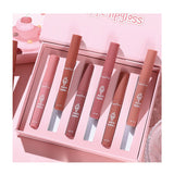 Set of 6 long-lasting nude liquid lipsticks