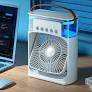 3-in-1 Mini Air Cooler – Portable Fan, Humidifier & LED Night Light for Home or Office