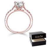 Xingyue Luxury – Pear-cut Moissanite Ring in 14K Rose Gold