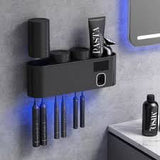 Smart Toothbrush Rack – Wall-Mounted 3-Slot with Dryer & Toothpaste Dispenser