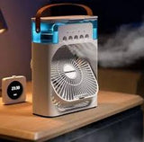 3-in-1 Mini Air Cooler – Portable Fan, Humidifier & LED Night Light for Home or Office