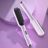 Electric hair straightener comb for smooth and shiny hair