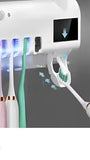 Smart Toothbrush Rack – Wall-Mounted 3-Slot with Dryer & Toothpaste Dispenser