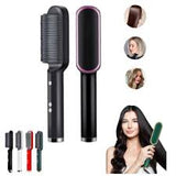 Electric hair straightener comb for smooth and shiny hair