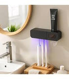 Smart Toothbrush Rack – Wall-Mounted 3-Slot with Dryer & Toothpaste Dispenser