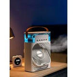 3-in-1 Mini Air Cooler – Portable Fan, Humidifier & LED Night Light for Home or Office