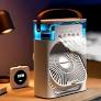 3-in-1 Mini Air Cooler – Portable Fan, Humidifier & LED Night Light for Home or Office