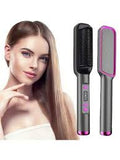 Electric hair straightener comb for smooth and shiny hair
