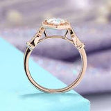 Xingyue Luxury – Pear-cut Moissanite Ring in 14K Rose Gold